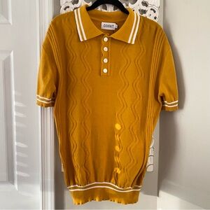 OXKNIT Collared 60s 70s Retro Style Men's Short Sleeve Sweater Sz M NWOT